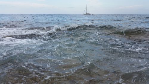 Scenic view of sea against sky