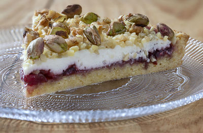 Close-up of cake on table