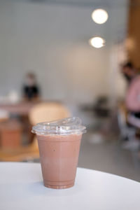 Close-up of drink on table