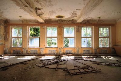 Interior of abandoned building