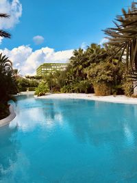 View of swimming pool against sky