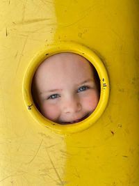 Peekaboo. close-up portrait of a girl