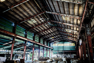 Low angle view of abandoned building