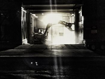 Empty corridor of building