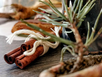 Close-up of food on table