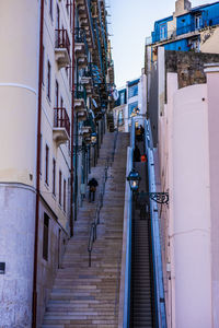 Narrow alley amidst buildings in city