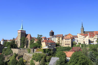 View of church against blue sky