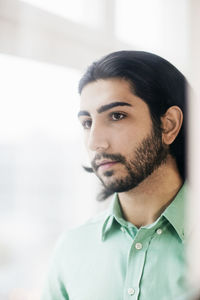 Young man looking away