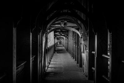Empty corridor in building