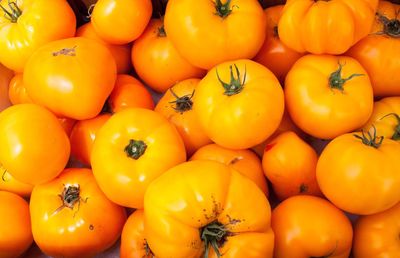 Full frame shot of oranges in market