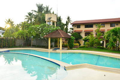 View of swimming pool in building