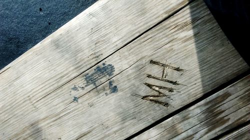 Close-up of wooden plank