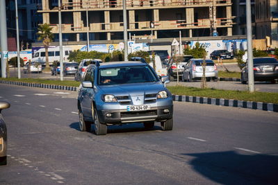 Car on street in city