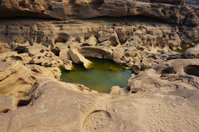 Rock formations in cave