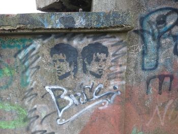 Close-up of text written