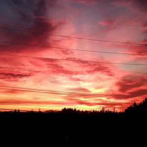 Silhouette of landscape at sunset