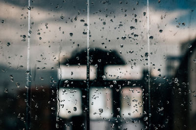 Raindrops on glass window