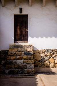 Stone wall of building