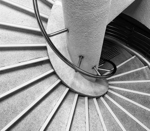 Low angle view of spiral staircase