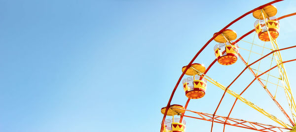 Ferris wheel against the sky. banner, copy space.