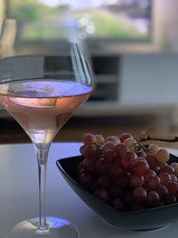 Close-up of drink in glass on table