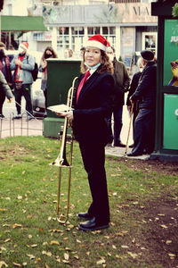 Woman with trombón 