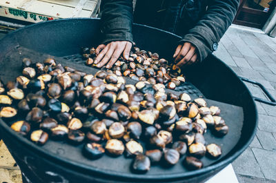 Close-up of preparing food