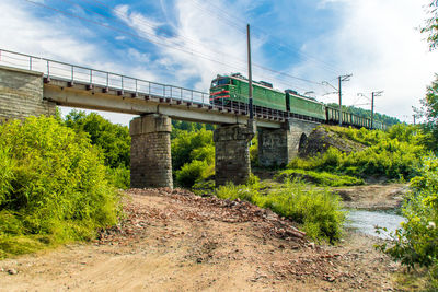 Low angle view of bridge against sky