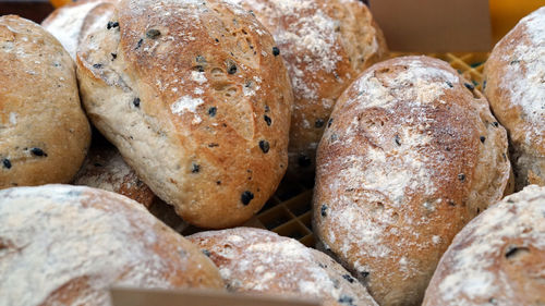 Close up view of fresh baked bread