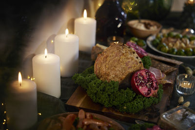 Close-up of christmas buffet