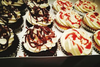 Close-up of cupcakes on plate