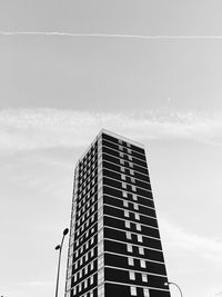 Low angle view of modern building against sky