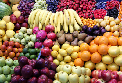 Full frame shot of apples in market