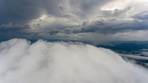 Aerial view of cloudscape against sky