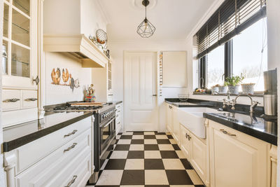 Interior of domestic kitchen