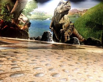 Scenic view of rock formation against sky