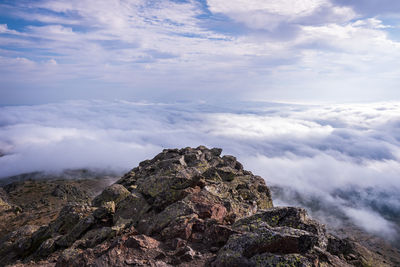 Rock formations against sky