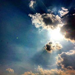 Low angle view of cloudy sky