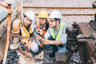 Portrait of people working