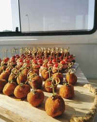 Close-up of fruits on table