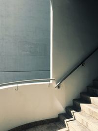 Sunlight falling on steps in building during sunny day