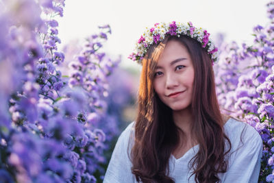 Portrait of beautiful young woman