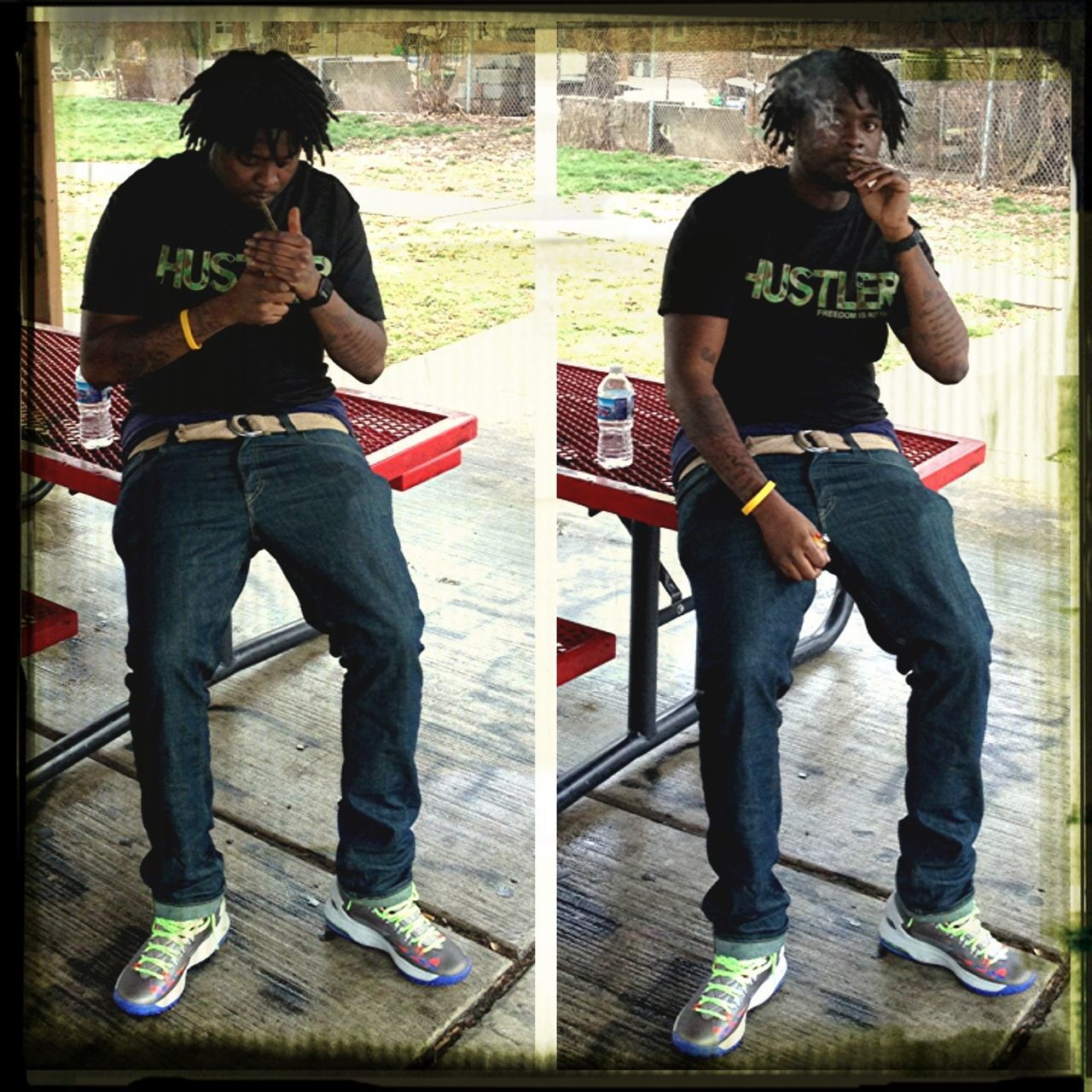 Smokin on some potent ah lil offSet wit it 