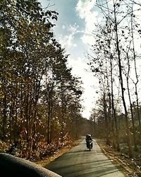 People walking on road