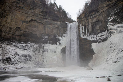 Scenic view of waterfall