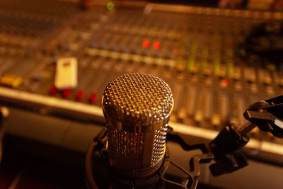 Close-up of microphone