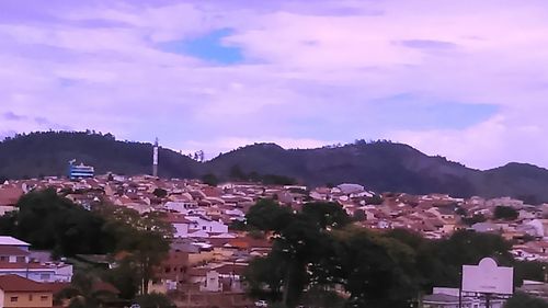 High angle shot of townscape