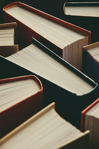 Full frame shot of hardcover books, books background, reading app cover, book publishing business