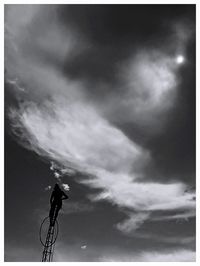 Low angle view of horse against sky