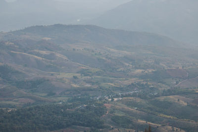 High angle view of landscape against sky